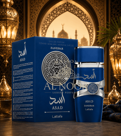 Asad Zanzibar by Lattafa. 100ml - Maison Al Noor Luxury Perfumes