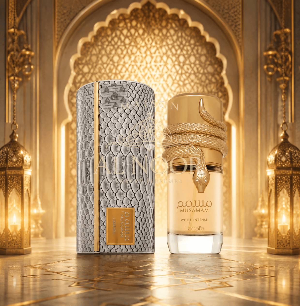 Musaman White Intese by Lattafa. 100ml - Maison Al Noor Luxury Perfumes
