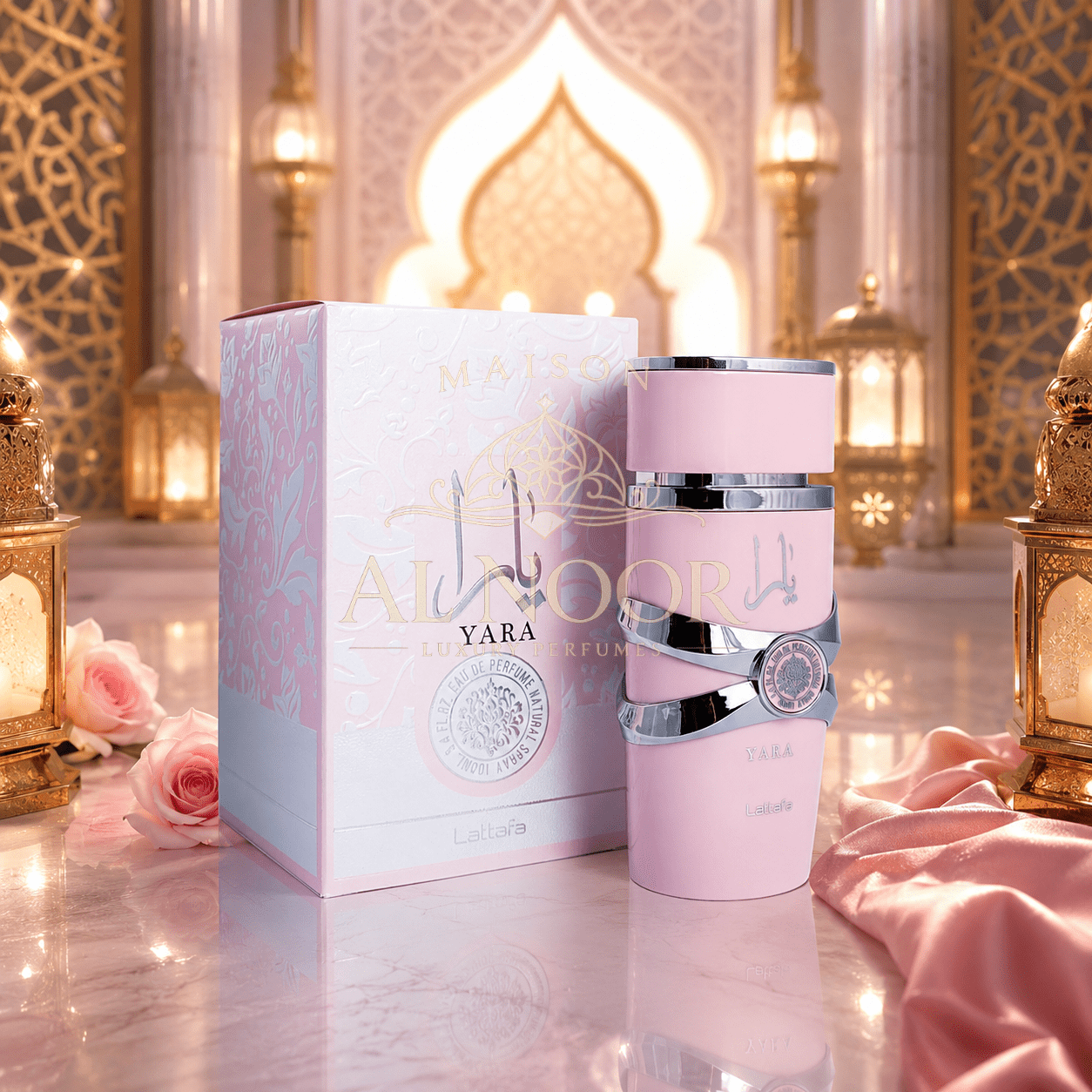 Yara Pink: perfume Lattafa femenino. Aroma dulce y cremoso. 100ml - Maison Al Noor Luxury Perfumes